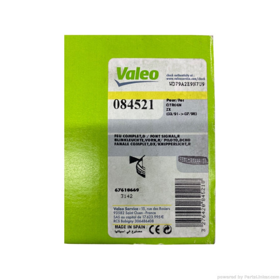 Semnalizare, elemente Dreapta CITROËN ZX (N2) [ 1991 - 1999 ] Valeo 084521 OEM 95656546