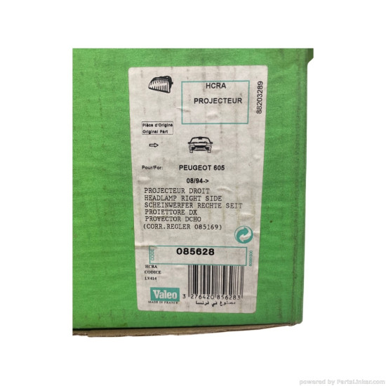 Far Dreapta PEUGEOT 605 (6B) [ 1989 - 1999 ] Valeo 085628
