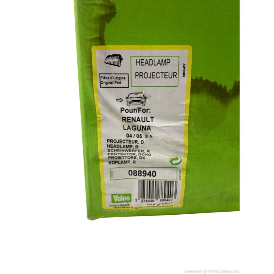 Far Dreapta RENAULT LAGUNA II (BG0/1_) [ 2001 - 2007 ] Valeo 088940 OEM 7701061671