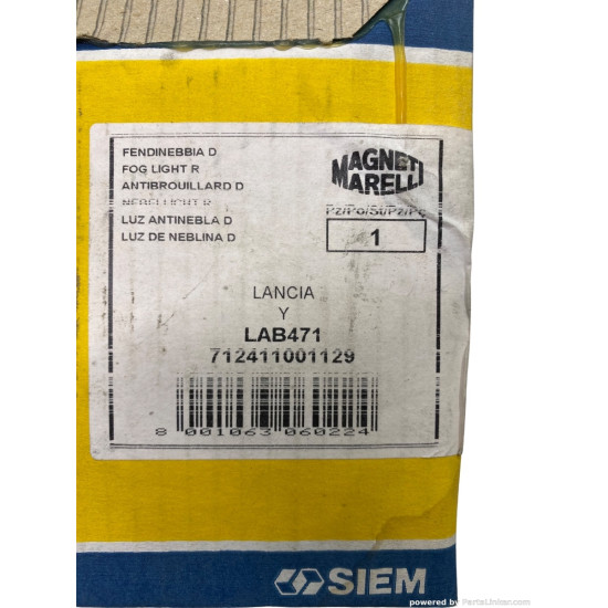 Proiector ceata Dreapta LANCIA Y (840_) [ 1995 - 2003 ] Magneti Marelli 712411001129 OEM 46776988