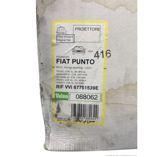 Far Stanga FIAT PUNTO (188_) [ 1999 - 2012 ] Valeo 088062 OEM 46814551
