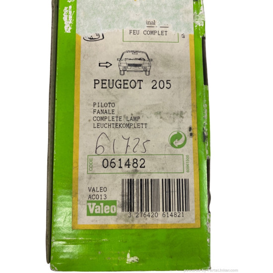 Semnalizare, elemente Stanga PEUGEOT 205 I (741A/C) [ 1983 - 1987 ] Valeo 061482