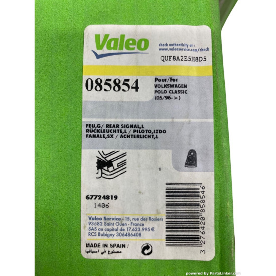 Stop/Lampa spate Stanga VOLKSWAGEN POLO CLASSIC (6KV2) [ 1995 - 2009 ] Valeo 085854 OEM 6K5945111D