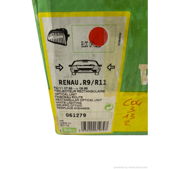 Far RENAULT 9 (L42_) [ 1981 - 1997 ], MASERATI BITURBO Coupe [ 1981 - 1993 ] Valeo 061279 OEM 7701031794