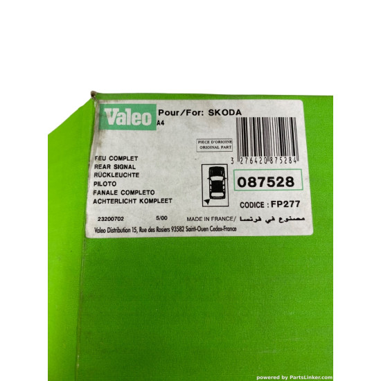Stop/Lampa spate Stanga SKODA OCTAVIA (1U2) [ 1996 - 2010 ] Valeo 087528 OEM 1U6945095