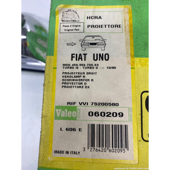 Far Dreapta FIAT DUNA (146) [ 1987 - 1991 ], FIAT UNO (146_) [ 1983 - 2006 ] Valeo 060209 OEM 5957063