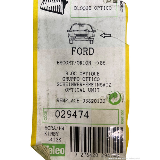 Far Stanga FORD ESCORT III Hatchback (GAA) [ 1980 - 1986 ] Valeo 029474 OEM 6104742