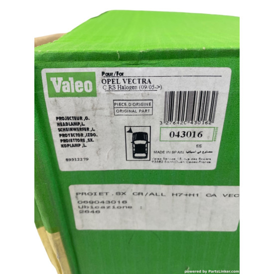 Far Stanga OPEL VECTRA C (Z02) [ 2002 - 2009 ] Valeo 043016 OEM 1216575