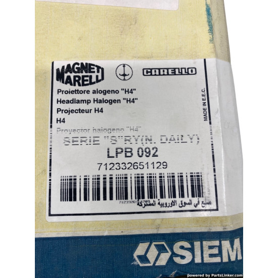 Far Stanga IVECO DAILY II Bus [ 1989 - 1999 ] Magneti Marelli 712332651129 OEM 98433942