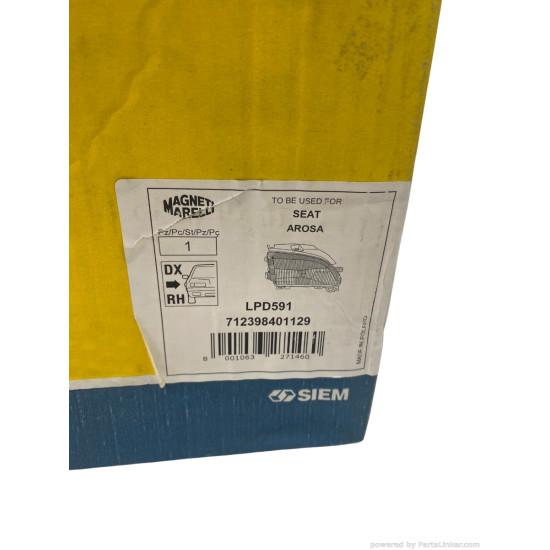 Far Dreapta SEAT AROSA (6H) [ 1997 - 2004 ] Magneti Marelli 712398401129 OEM 6H1 941 016 C