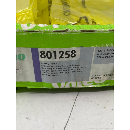Kit ambreiaj 1.6/1.8 Benzina PEUGEOT 306 (7B, N3, N5) [ 1993 - 2003 ], CITROËN BX Break (XB-_) [ 1983 - 1994 ] Valeo 801258 OEM 2052-99