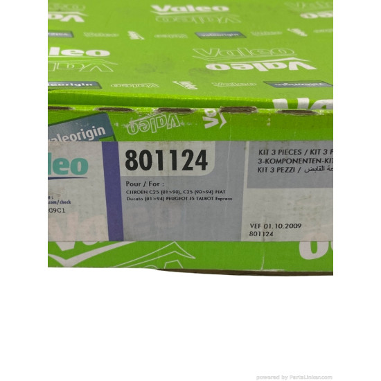 Kit ambreiaj 1.8/2.0 Benzina PEUGEOT J5 Bus (280P) [ 1981 - 1990 ], FIAT DUCATO Box (280_) [ 1982 - 1990 ], CITROËN C25 Bus (280_, 290_) [ 1981 - 1994 ] Valeo 801124