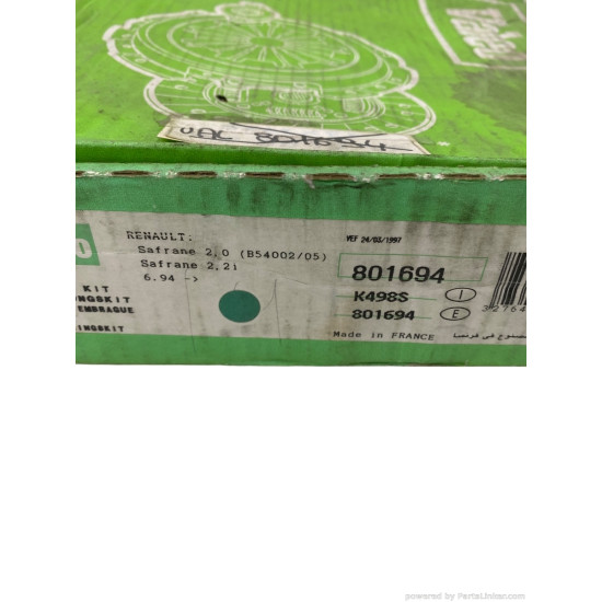 Kit ambreiaj 2.0/2.2 Benzina RENAULT SAFRANE I (B54_) [ 1992 - 1997 ] Valeo 801694 OEM 7701468334