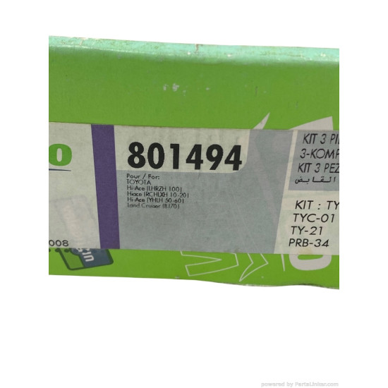 Kit ambreiaj 2.4 Diesel TOYOTA DYNA 150 Platform/Chassis (LY_) [ 1988 - 1995 ], TOYOTA HIACE III Wagon (_H1_) [ 1987 - 2004 ] Valeo 801494