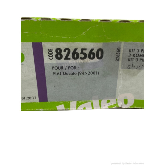 Kit ambreiaj 2.5/2.8 Diesel FIAT DUCATO Box (230) [ 1994 - 2005 ] Valeo 826560 OEM 71735472