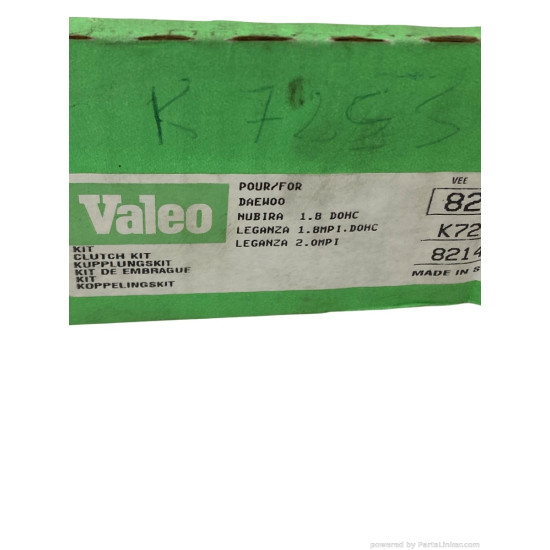 Kit ambreiaj 1.8 Benzina CHEVROLET LACETTI (J200) [ 2003 - > ], DAEWOO NUBIRA (KLAJ, J100) [ 1997 - > ] Valeo 821418 OEM 96407628