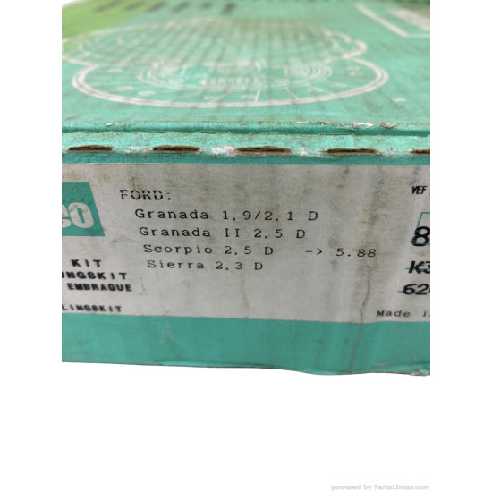 Kit ambreiaj 2.3 Diesel FORD GRANADA II Saloon (GU) [ 1977 - 1985 ], FORD SIERRA Hatchback (GBC, GBG) [ 1987 - 1993 ], FORD SCORPIO I Hatchback (GAE, GGE) [ 1985 - 1994 ] Valeo 801121 OEM 5014457