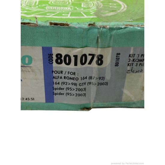 Kit ambreiaj 2.0/3.0 Benzina LANCIA THEMA (834_) [ 1984 - 1994 ], ALFA ROMEO SPIDER (916_) [ 1994 - 2005 ], ALFA ROMEO 164 (164_) [ 1987 - 1998 ] Valeo 801078