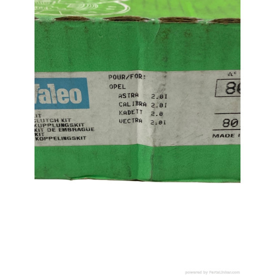 Kit ambreiaj 1.6/2.0 Benzina OPEL CALIBRA A (85_, C89) [ 1989 - 1997 ], OPEL ASTRA F (56_, 57_, T92) [ 1991 - 1998 ], OPEL KADETT E Convertible (43B_, T85) [ 1986 - 1993 ] Valeo 801357 OEM 1606957