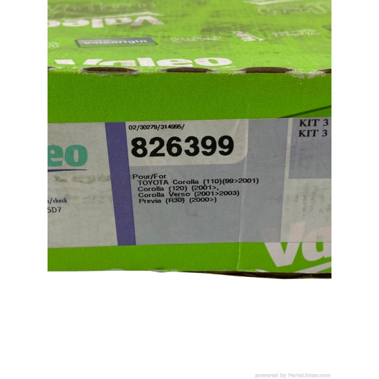 Kit ambreiaj 2.0 Diesel TOYOTA COROLLA Compact (_E10_) [ 1992 - 1999 ], TOYOTA COROLLA Verso (_E12_) [ 2001 - 2004 ] Valeo 826399