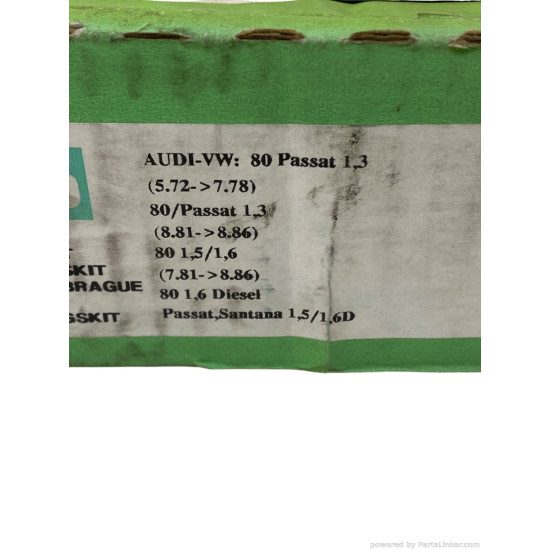 Kit ambreiaj 1.3/1.6 Diesel VOLKSWAGEN SANTANA (32B) [ 1981 - 1985 ], AUDI 80 II (80, 82, B1) [ 1972 - 1978 ] Valeo 801192 OEM 056198141AX