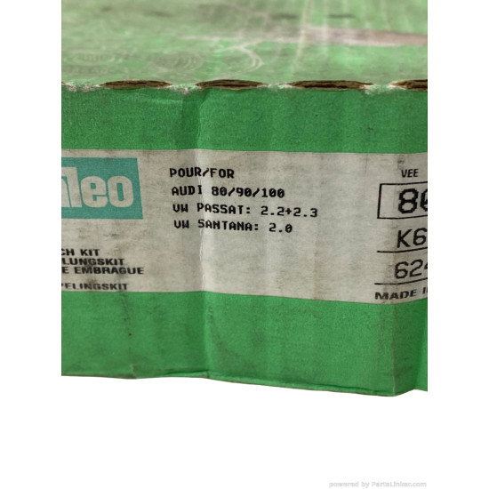 Kit ambreiaj 2.0/2.2 Benzina VOLKSWAGEN PASSAT (32B) [ 1979 - 1989 ], AUDI 200 (43) [ 1979 - 1982 ], AUDI 80 III (81, 85, B2) [ 1978 - 1986 ], AUDI 100 II (43, C2) [ 1976 - 1982 ] Valeo 801134