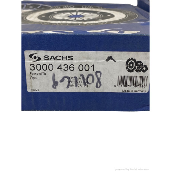 Kit ambreiaj 1.5 TD OPEL CORSA B (73_, 78_, 79_, S93) [ 1993 - 2002 ], OPEL CORSA A TR (91_, 92_, 96_, 97_, S83) [ 1982 - 1993 ] SACHS 3000 436 001 OEM 16 06 961