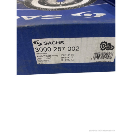 Kit ambreiaj 1.9 SDI VOLKSWAGEN VENTO (1H2) [ 1991 - 1998 ], VOLKSWAGEN GOLF III Variant (1H5) [ 1993 - 1999 ], SEAT INCA (6K9) [ 1995 - 2003 ], SEAT IBIZA II (6K1) [ 1993 - 2002 ] SACHS 3000 287 002 OEM 037 198 141 X