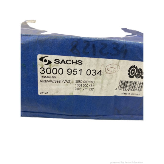 Kit ambreiaj 1.9/2.5 TDI VOLKSWAGEN PASSAT (3B2) [ 1996 - 2001 ], AUDI A8 Saloon (4D2, 4D8) [ 1994 - 2005 ], AUDI A4 Saloon (8D2, B5) [ 1994 - 2001 ] SACHS 3000 951 034