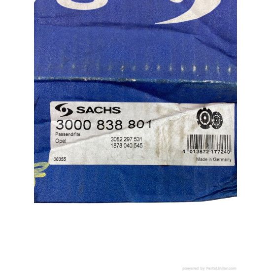 Kit ambreiaj 1.6/1.8 16V Benzina OPEL ZAFIRA A (F75_, T98) [ 1999 - 2005 ], OPEL ASTRA G Estate (F35_, T98) [ 1998 - 2009 ], OPEL VECTRA B (36_, J96) [ 1995 - 2002 ] SACHS 3000 838 801 OEM 93175342