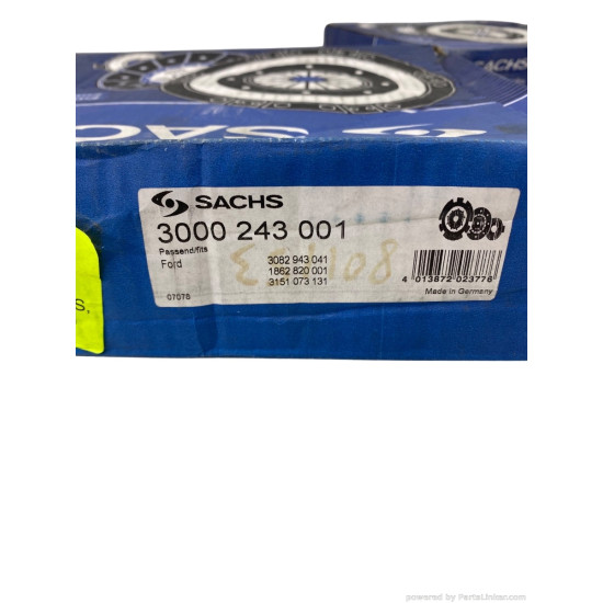 Kit ambreiaj 1.8 Diesel FORD FIESTA III (GFJ) [ 1989 - 1997 ], FORD ESCORT IV Hatchback (GAF, AWF, ABFT) [ 1983 - 1990 ] SACHS 3000 243 001 OEM 5 022 644