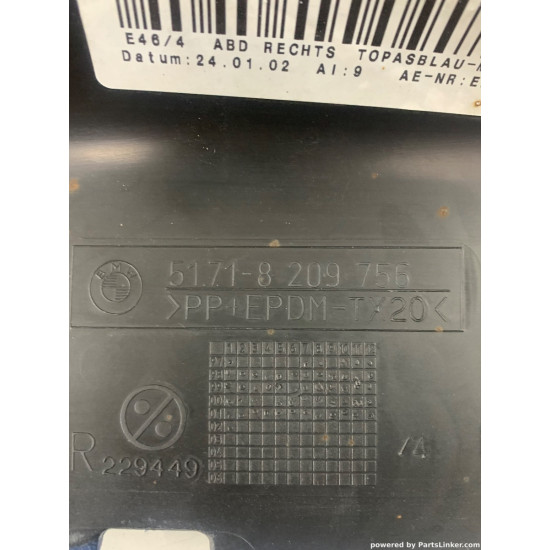 Prag lateral dreapta BMW 3 IV (E46) [ 1998 - 2005 ] OEM 8209756