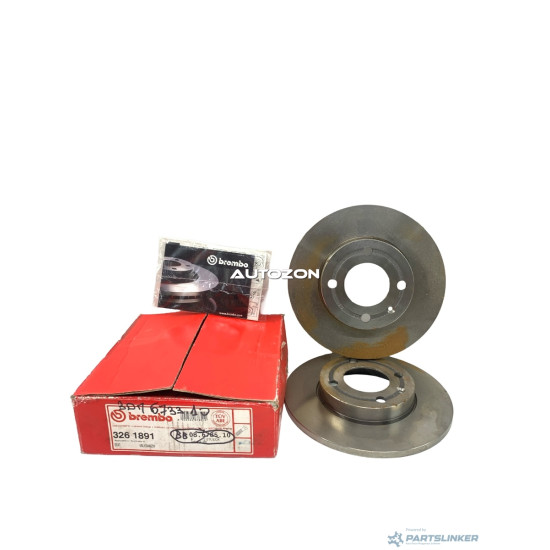 SET Discuri frana VOLKSWAGEN POLO (6N1) [ 1994 - 1999 ] SEAT Arosa (6H) ( 05.1997 - 06.2004) Brembo 08.6785.10