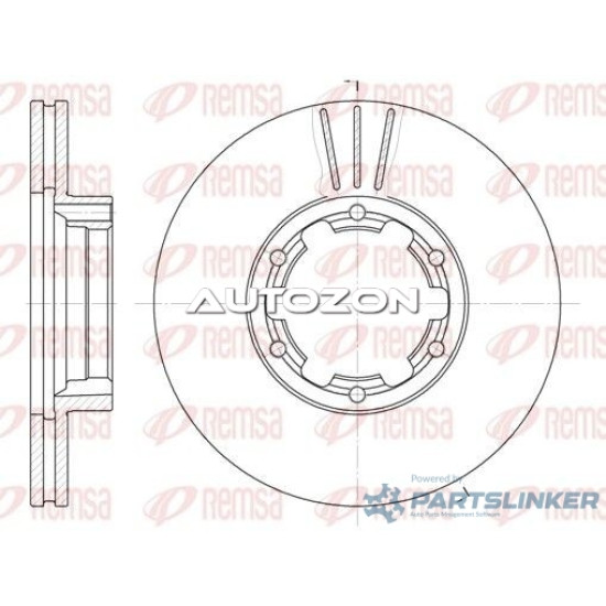 SET Discuri frana fata NISSAN Cabstar E Camion cu platforma / Sasiu (TL_, VL_) ( 07.1992 - 11.2006)Remsa BDM639820