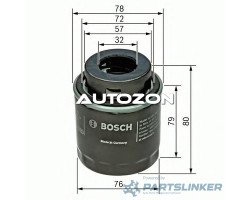 Filtru ulei AUDI A3 II (8P1) [ 2003 - 2013 ] BOSCH F026407079