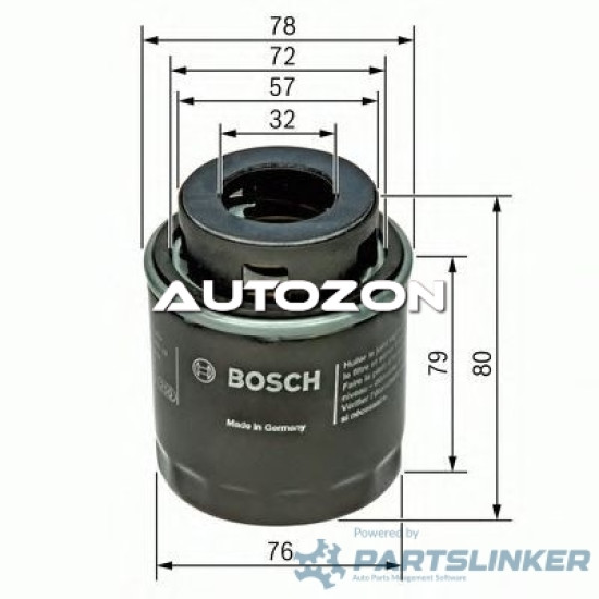 Filtru ulei AUDI A3 II (8P1) [ 2003 - 2013 ] BOSCH F026407079