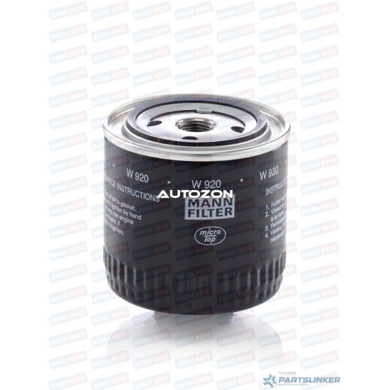 Filtru ulei FENDT Farmer 1 E 1971.01/ GLAS 04 1004 1963.07-1967.04  Mann-Filter W920