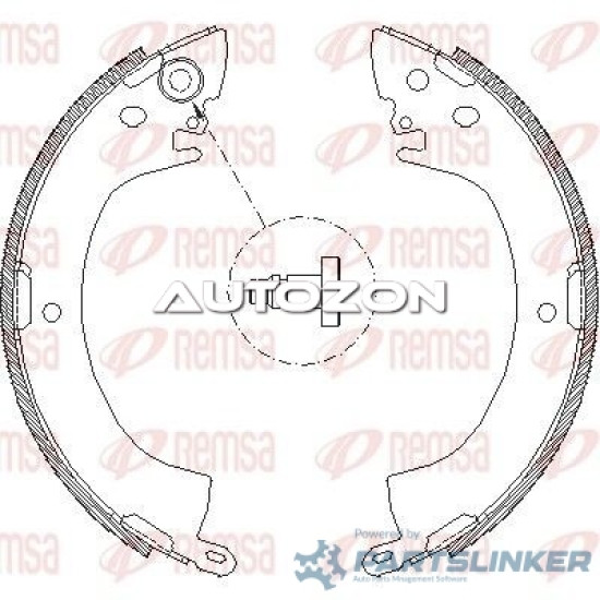 Set saboti frana spate MITSUBISHI L300 / Delica II Bus (LO3_P/G, L0_2P) ( 05.1980 - 02.1987) Remsa 4122.00