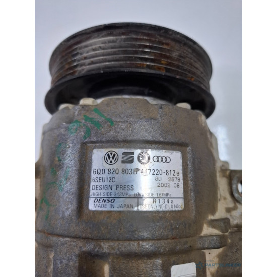 Compresor  AC VOLKSWAGEN POLO 9N_ 2001 - 2012 6Q0820803D
