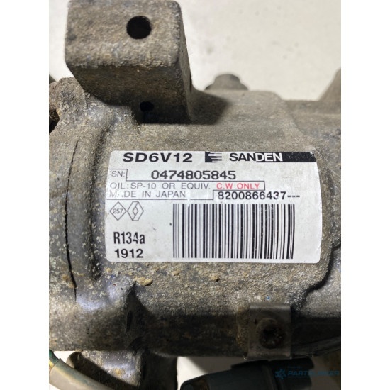 Compresor  AC RENAULT SCENIC II JM0/1_ 2003 - > 1.5 dCi K9K 728, K9K 734, NISSAN JUKE F15 2010 - > 1.5 dCi K9K 410, K9K 636, K9K 896, RENAULT CLIO III BR0/1, CR0/1 2005 - > 1.5 dCi K9K 766 8200866437