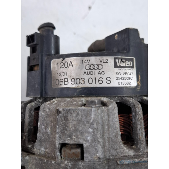 Alternator AUDI A4 II 8E2, B6 2000 - 2005 2.0 ALT Valeo 06b903016s