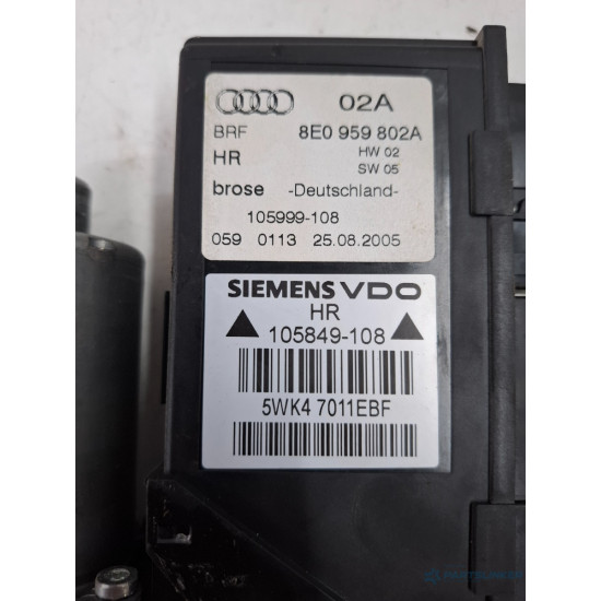 Motoras geam dreapta spate AUDI A4 III 8EC, B7 2004 - 2008 TDI BPW 8e0959802a