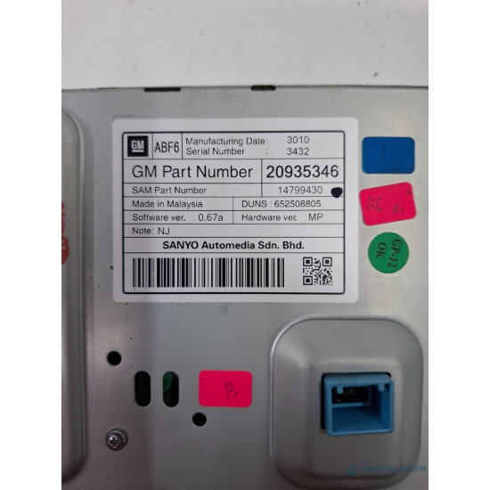 Player CD/DVD sistem de navigatie OPEL ASTRA J Sports Tourer P10 2010 - 2015 CDTI A 20 DTH