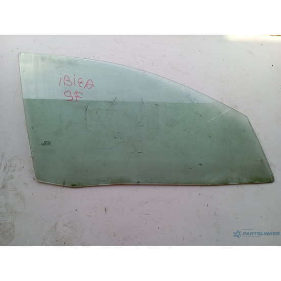 Geam portiera fata, patru usi stanga fata SEAT IBIZA IV 6L1 2002 - 2009