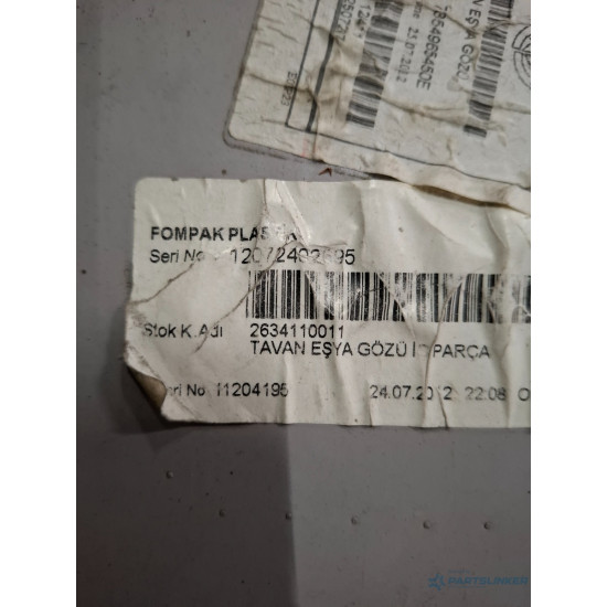 Consola centrala plafon OPEL COMBO Box Body / Estate X12 2012 - >1.3 CDTI A 13 FD 2634110011