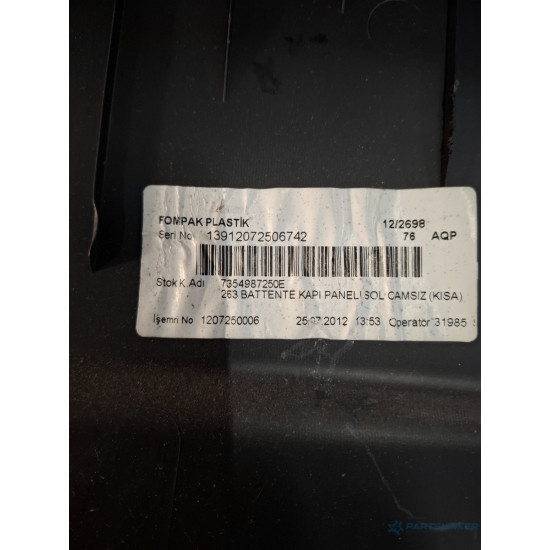 Capac usa de incarcare OPEL COMBO Box Body / Estate X12 2012 - >1.3 CDTI A 13 FD