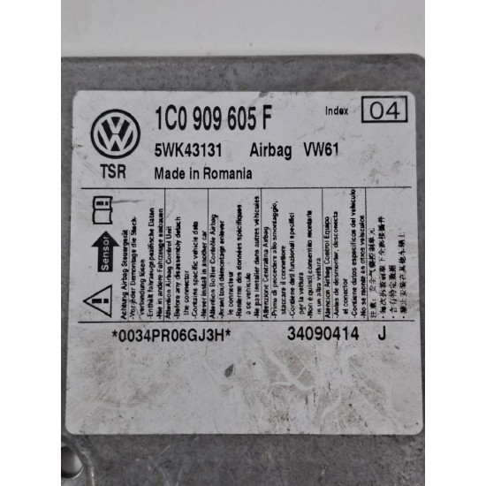 Modul/unitate de control airbaguri VOLKSWAGEN TRANSPORTER V Box 7HA, 7HH, 7EA, 7EH 2003 - > 1c0909605f