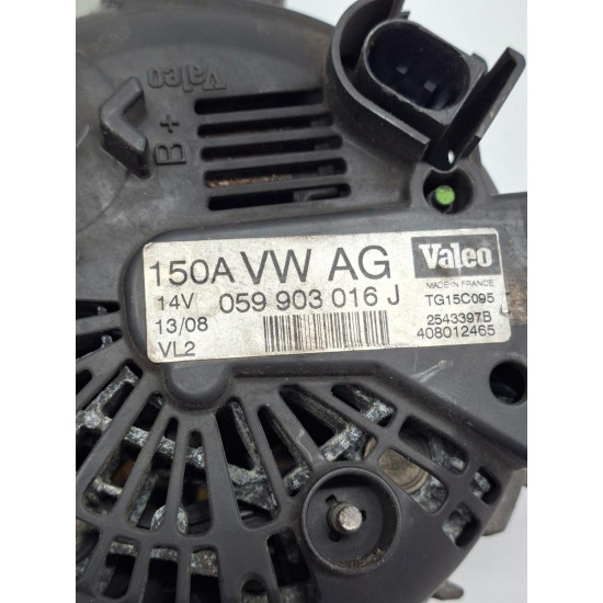Alternator AUDI A5/S5 (8T3) [ 2007 - 2017 ] TDI (CLAB) 150KW|204HP, AUDI A4 IV (8K2, B8) [ 2007 - 2015 ] TDI (CAMB, CGKB) 120KW|163HP VALEO OEM 059903016J