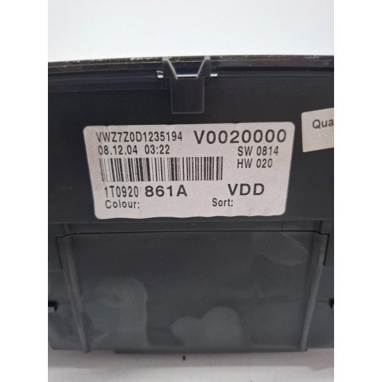 Ceas de bord VOLKSWAGEN TOURAN 1T1, 1T2 2003 - 2010 1t0920861a