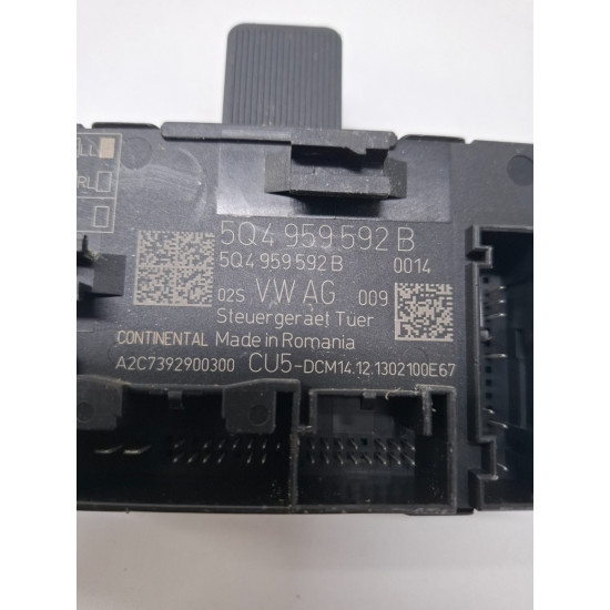 Modul/unitate de control portiera dreapta fata SKODA OCTAVIA III 5E3, NL3, NR3 2012 -> 5q4959592b